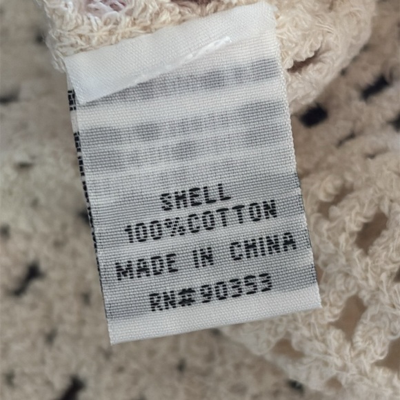 Brand New Rebellion Again Cream Crochet Tank Top Boho Crop Butterfly Cotton - Picture 12 of 15